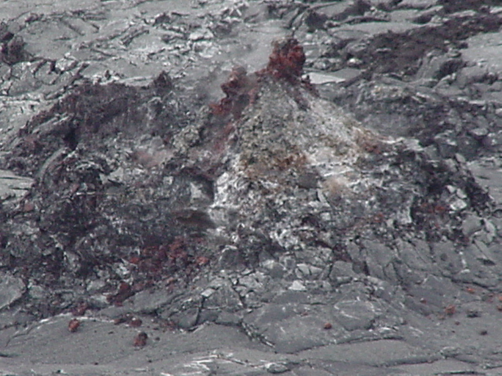 in crater