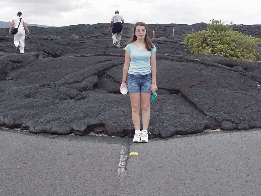lava in road