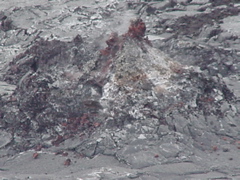in crater